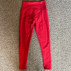 Beyond Yoga neon coral space dye leggings!